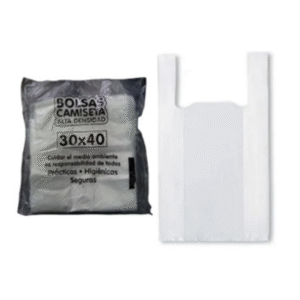 Bolsa Camiseta Blanca Reforzada 30 x 40 cm