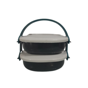 Lunchera con 2 Contenedores y Zuncho 18 x 18 cm