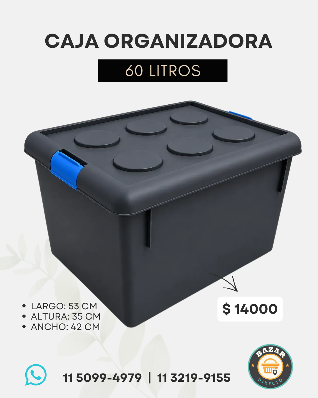 caja de 60 litros